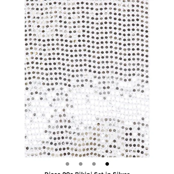 Oseree Disco 90’s Bikini Top Only in Silver Revolve - Picture 8 of 8